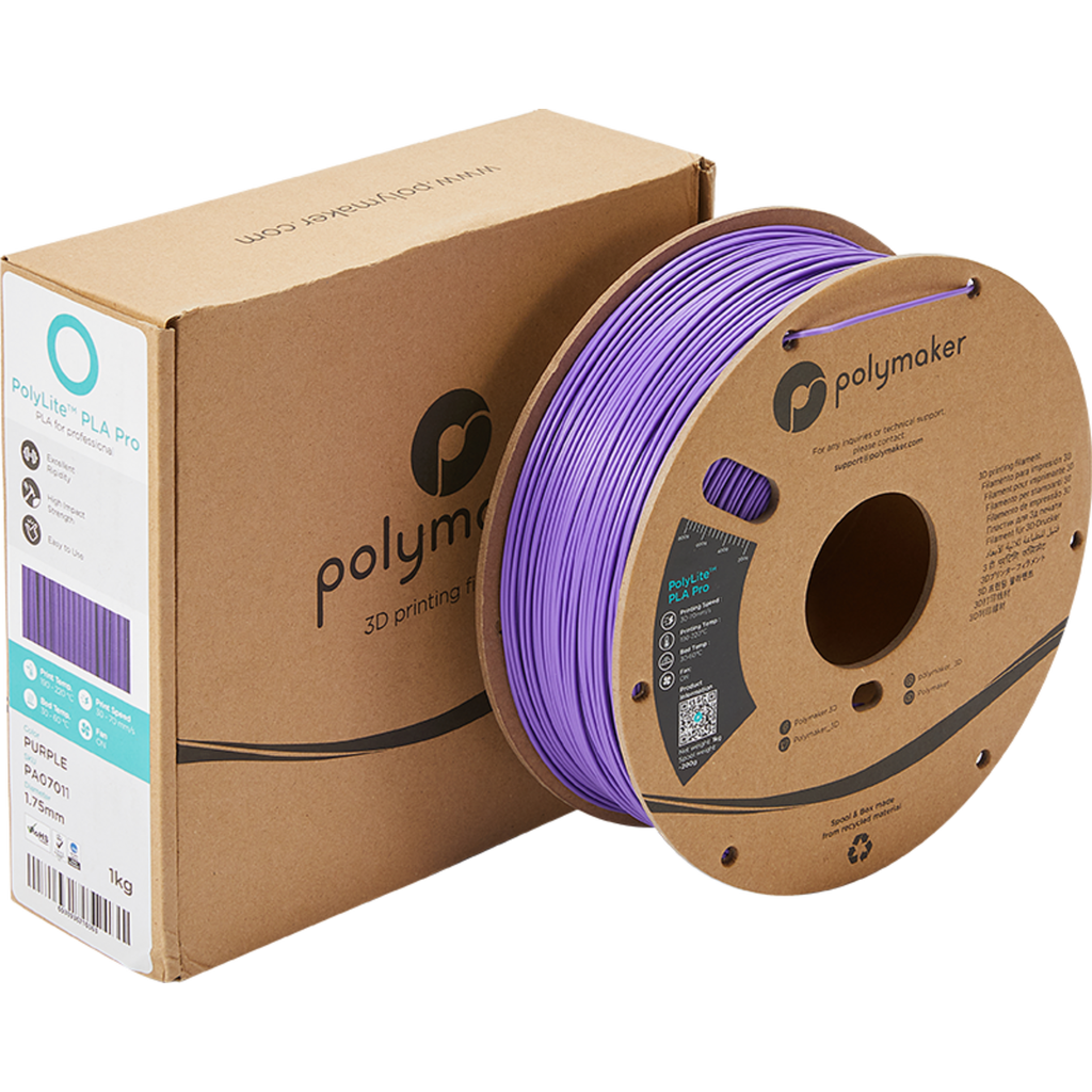 Polymaker PolyLite PLA PRO Purple 3DJake Ireland