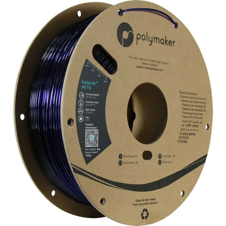 Polymaker Polylite Petg Translucent Blue Djake Deutschland