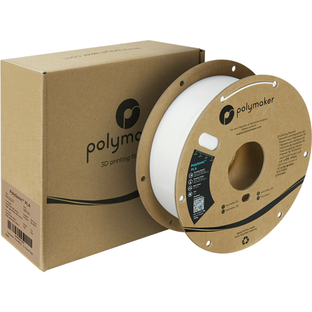 Polymaker PolySonic PLA White 3DJake International