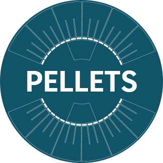 Filament pellets for processing
