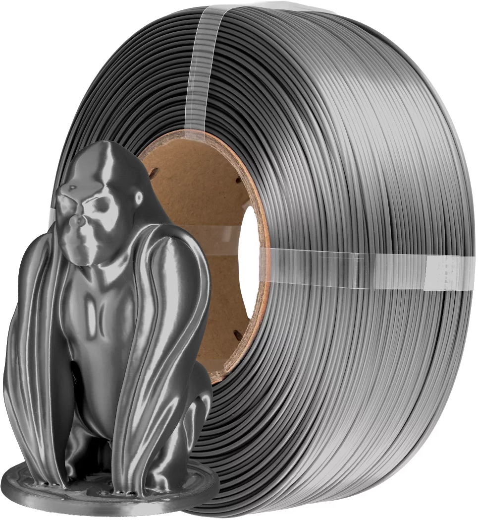 AzureFilm PLA Silk Refill Filament (spool-free) 1kg, Graphite Grey