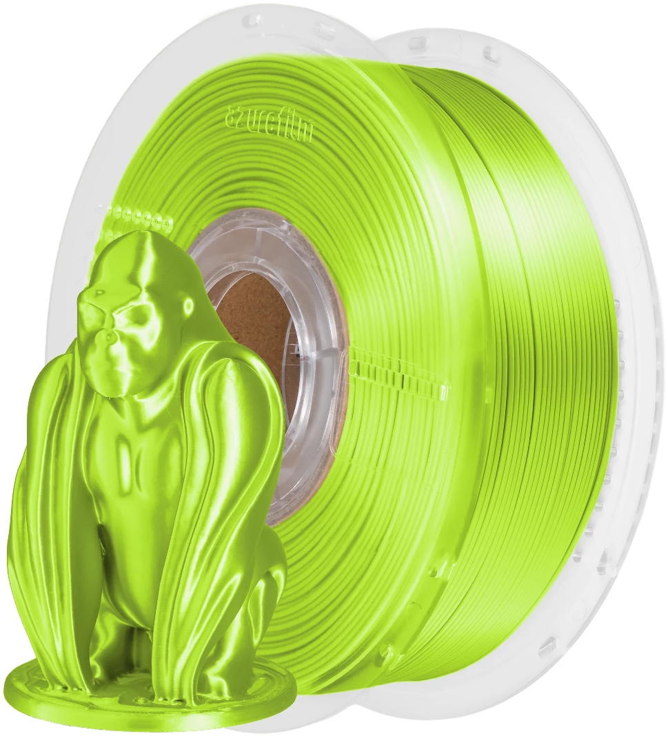 AzureFilm PLA Silk Filament 1kg, Lime