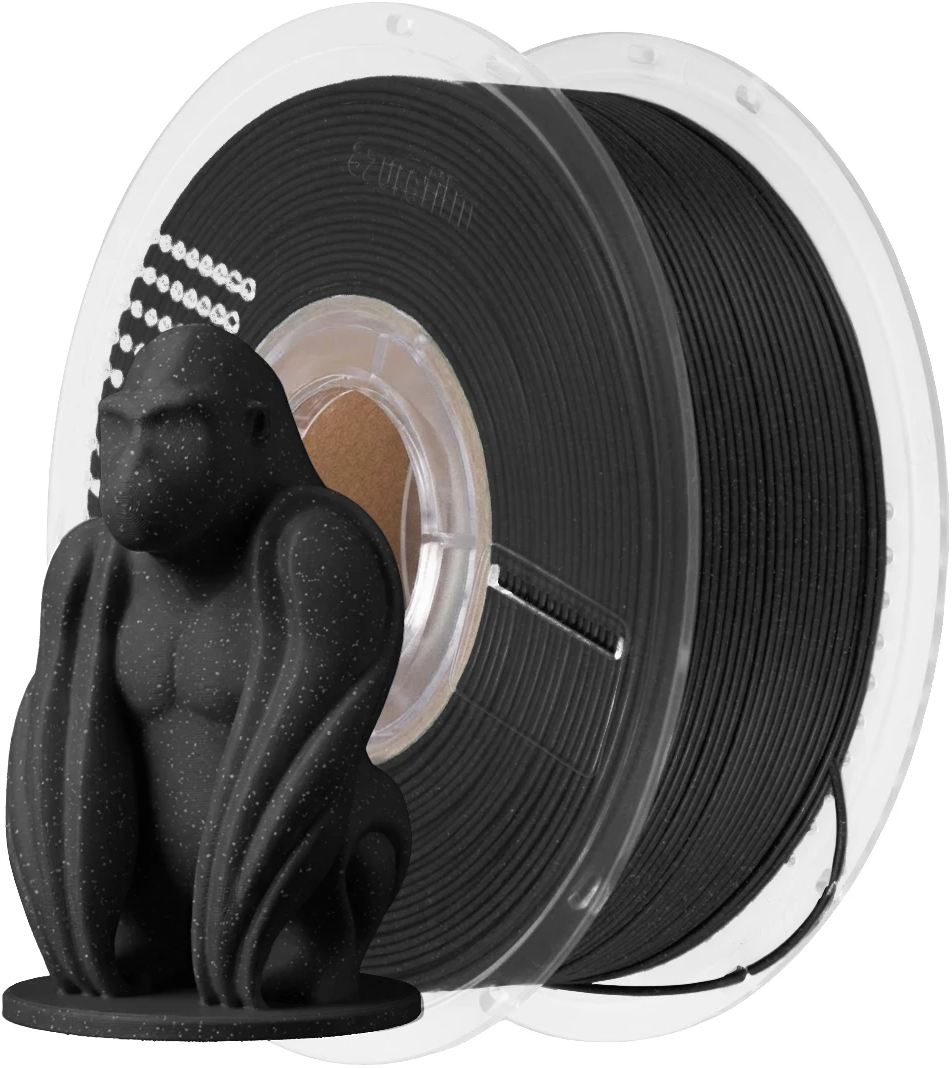 AzureFilm PLA Glitter Filament 1kg, Black