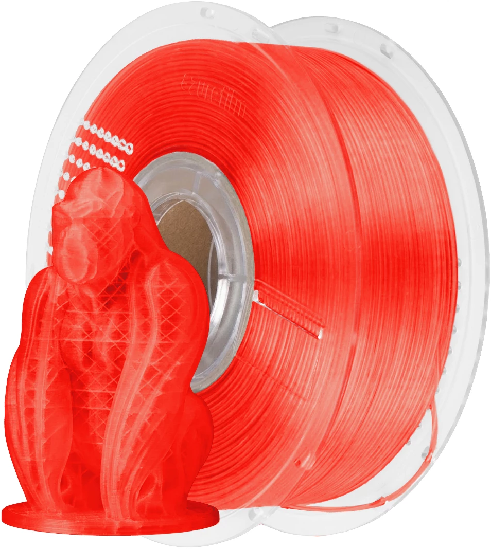 AzureFilm PLA Filament 1kg, Red Transparent