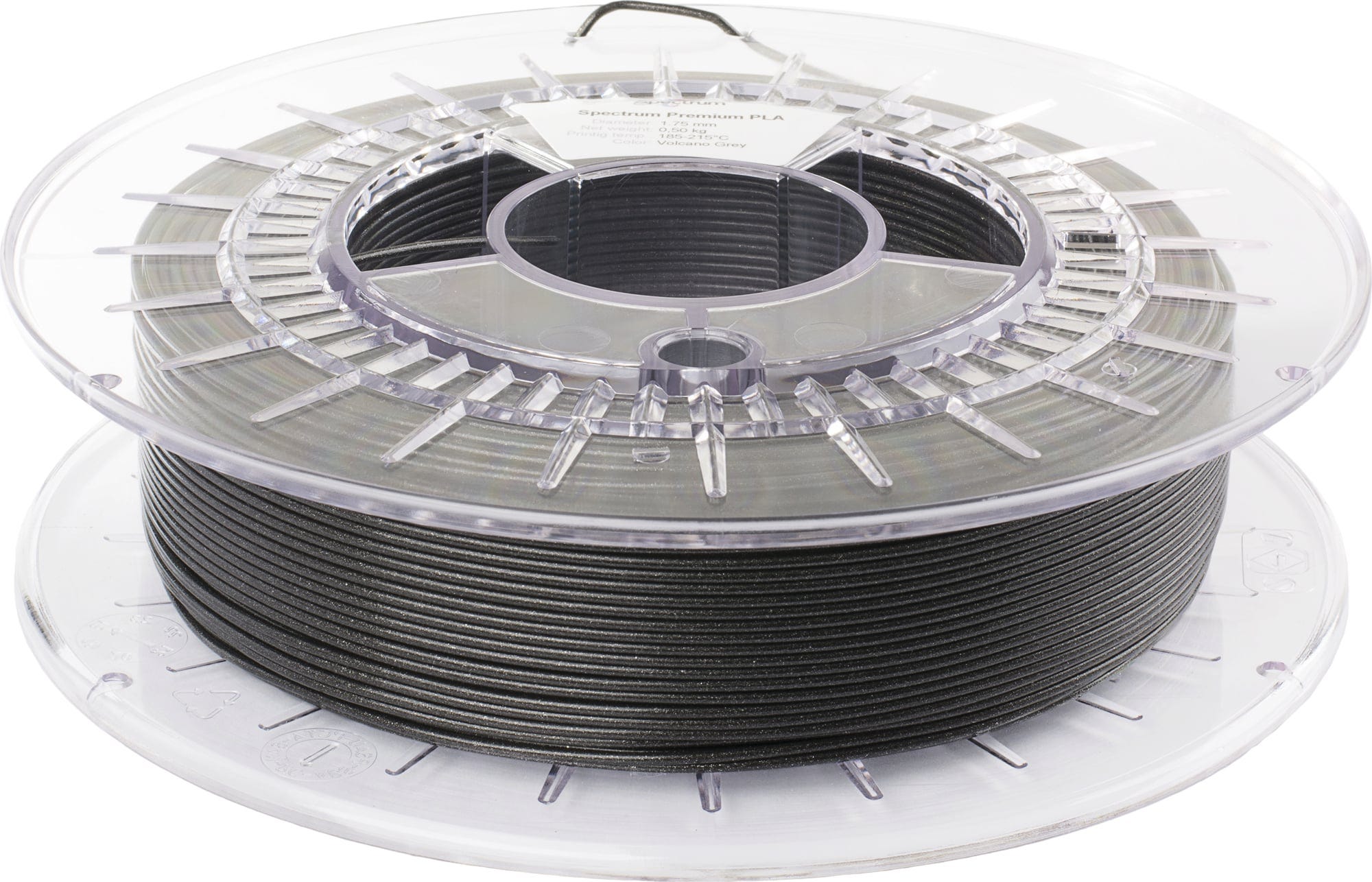 Spectrum PLA Glitter Filament 500g, Volcano Grey