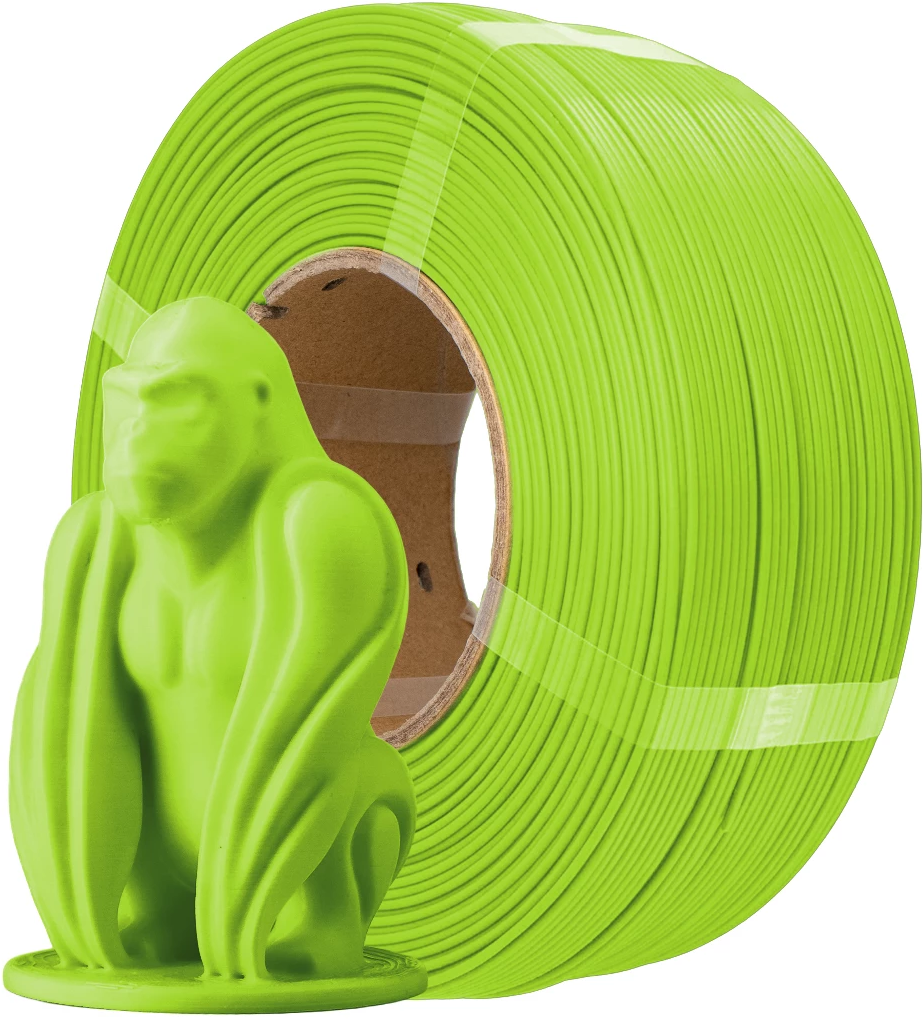 AzureFilm PLA Matte HS Refill Filament (spool-free) 1kg, Lime