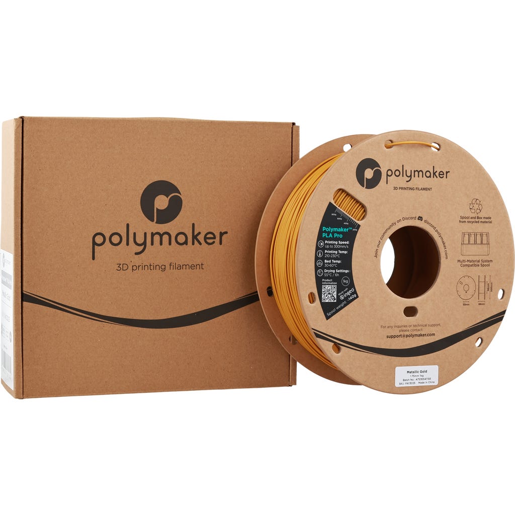 Polymaker Pro Vs Max Polymaker PLA Pro Metallic Gold - 3DJake Norwegen