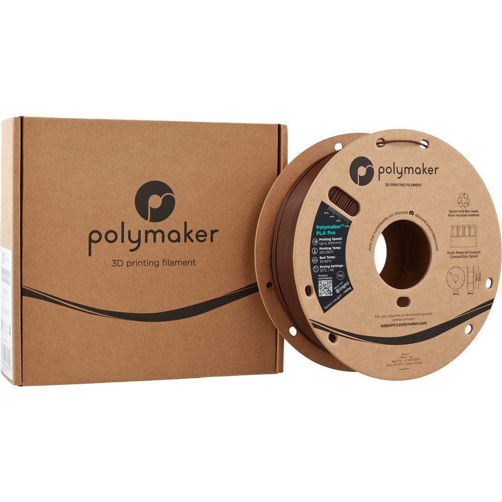 Polymaker Pro Vs Max Polymaker PLA Pro Brown - 3DJake Norwegen