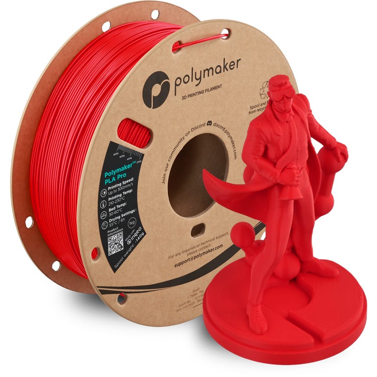 Polymaker PLA Pro Red - 3DJake Sverige