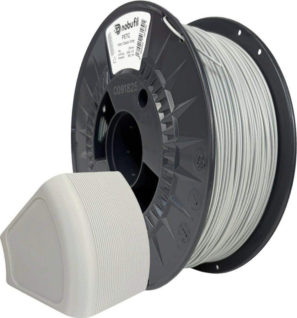 Nobufil PETG Filament 1kg, Matt Classic Grey