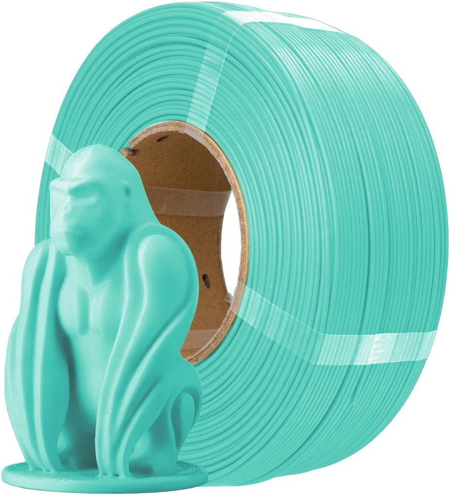 AzureFilm PLA Refill Filament (spool-free) 1kg, Caribbean Green