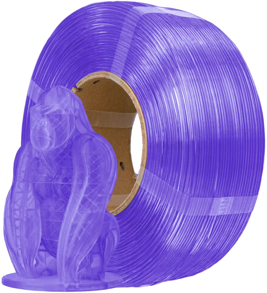 AzureFilm PETG Hyper Speed Refill Filament (spool-free) 1kg, Purple Transparent