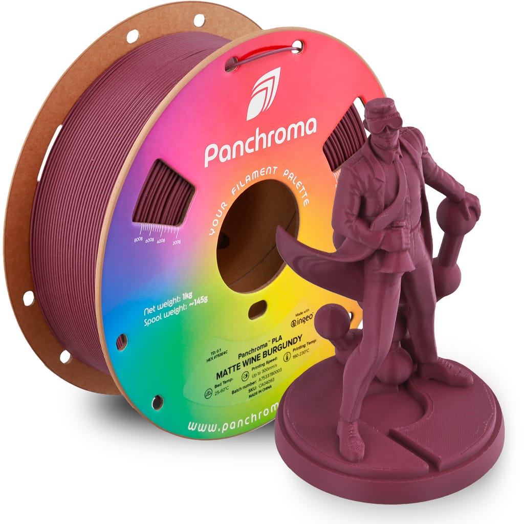 Polymaker Panchroma™ PLA Matte Wine Burgundy - 3DJake International