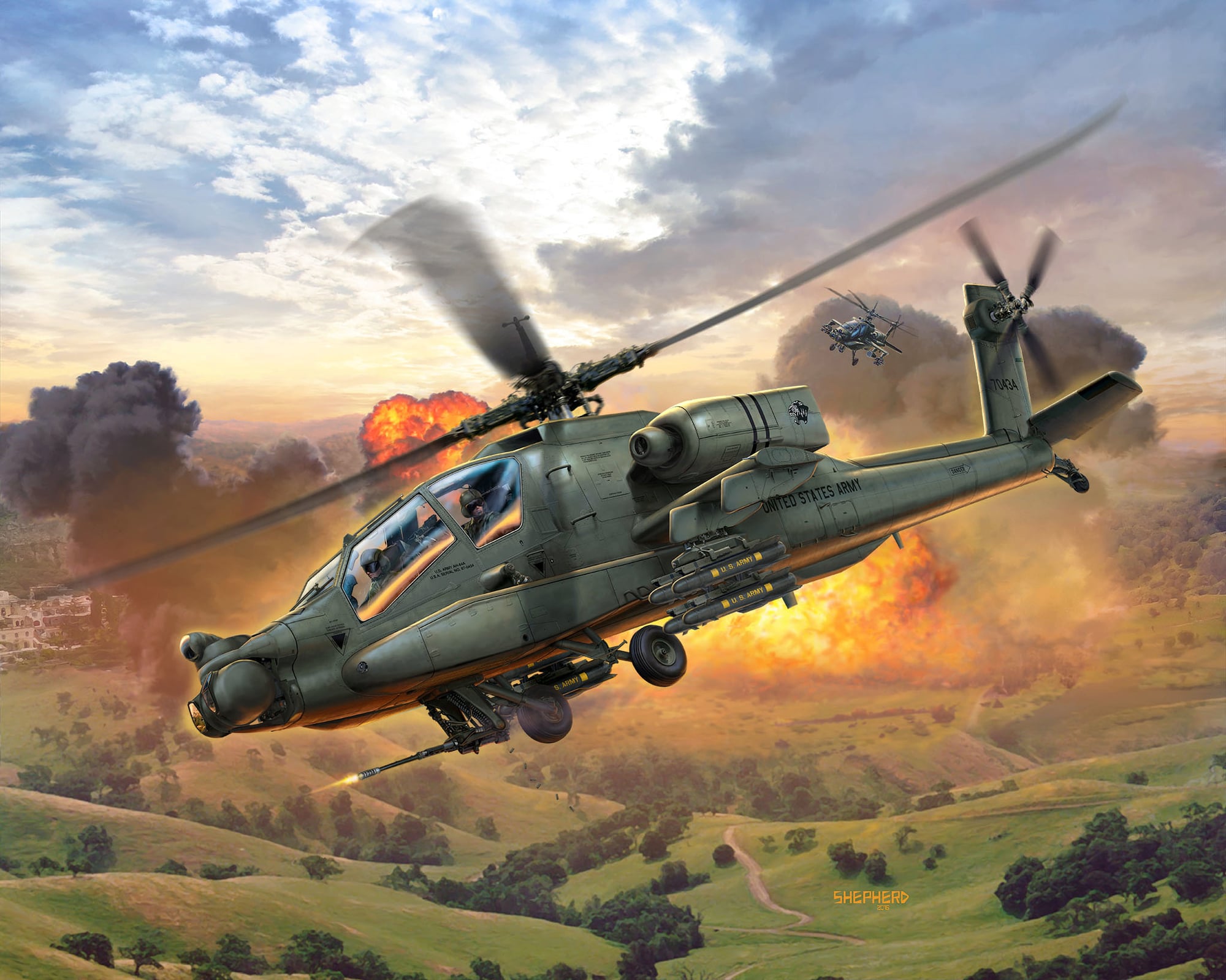 Revell Modellsett AH-64A Apache - 1 Stk