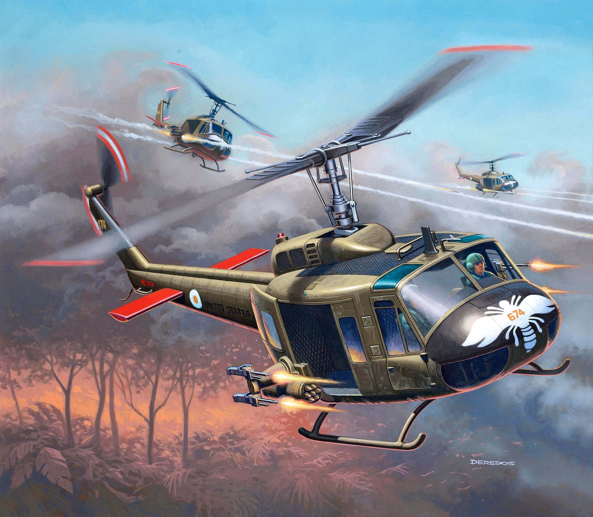 Revell Bell UH-1H Gunship - 1 pcs