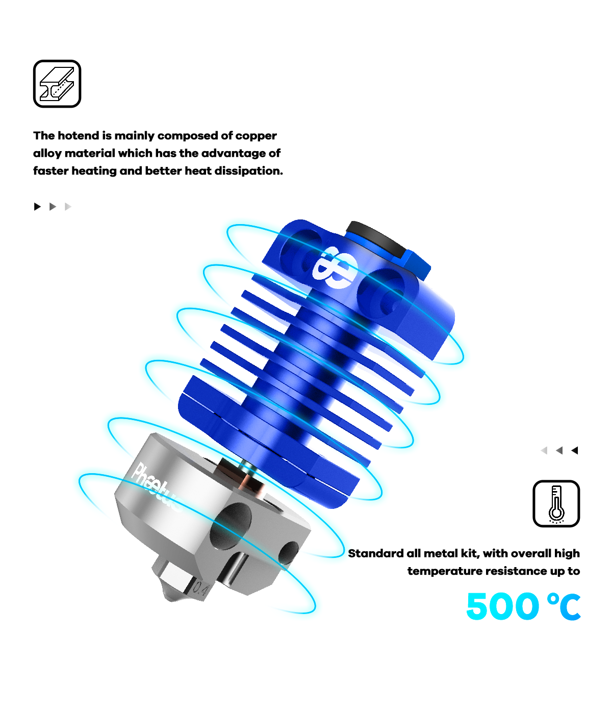 Phaetus Dragonfly Hotend BMS - modrá