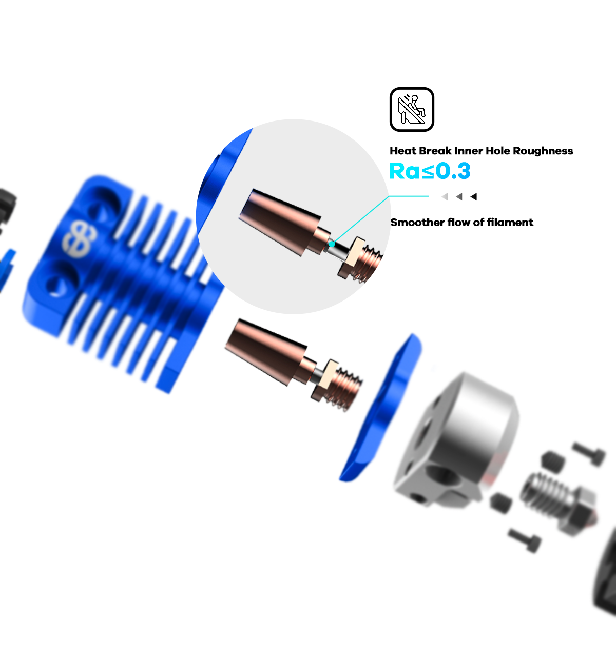 Phaetus Dragonfly Hotend BMS - modrá