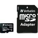 Verbatim MicroSD: Adaptador Incluído (classe 10) - 16 GB