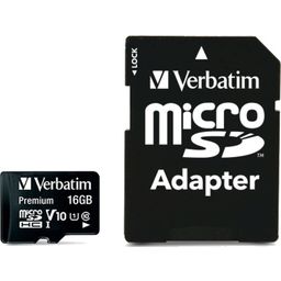 Verbatim MicroSD Including Adapter (Class 10) - 16 GB