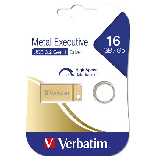 Verbatim Clé USB 3.2 Metal Executive Gold - 16 GB