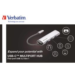 Verbatim USB-C Multiport-Hub - 1 stuk