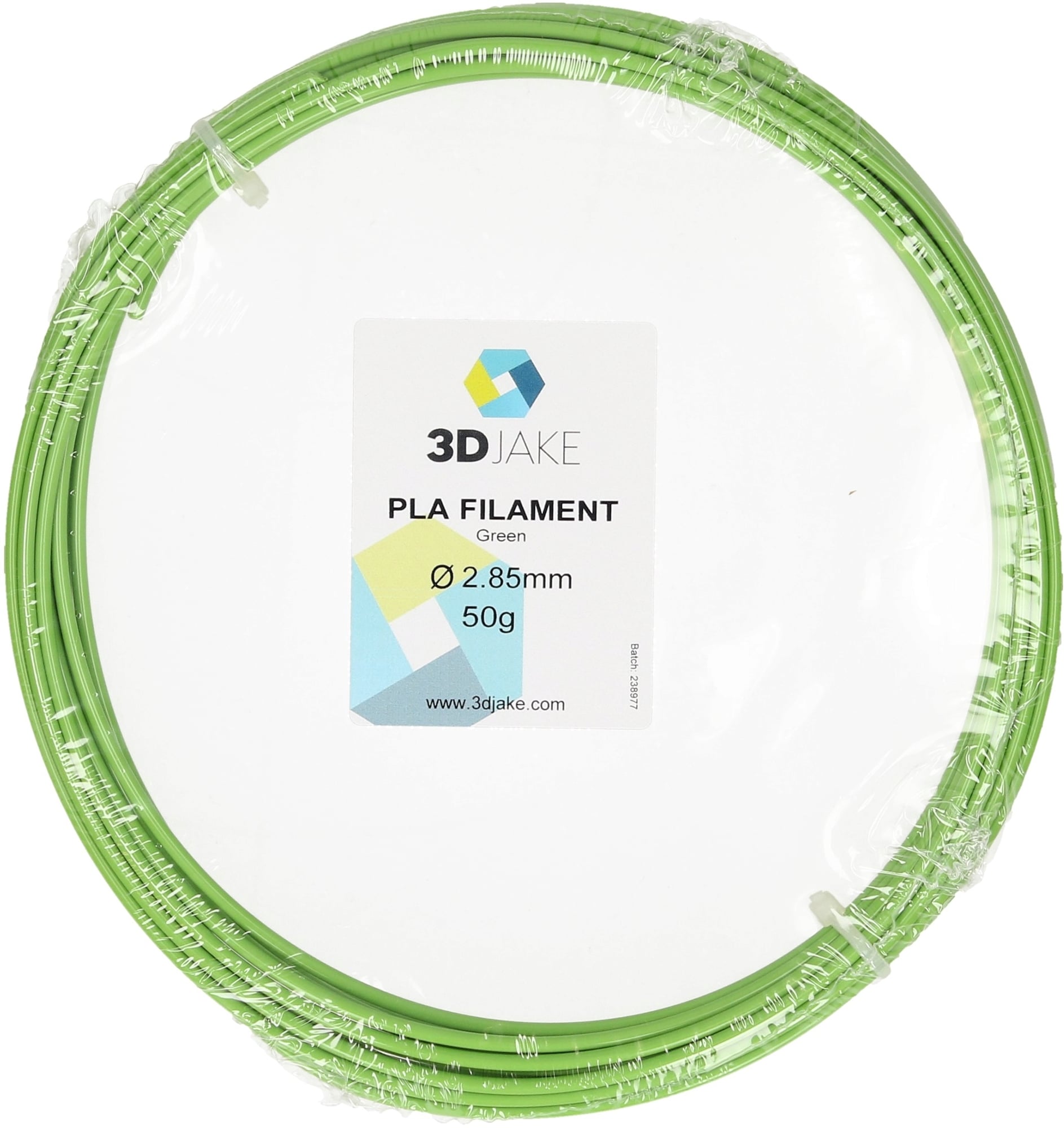 3DJAKE PLA Green - Échantillon 50 g