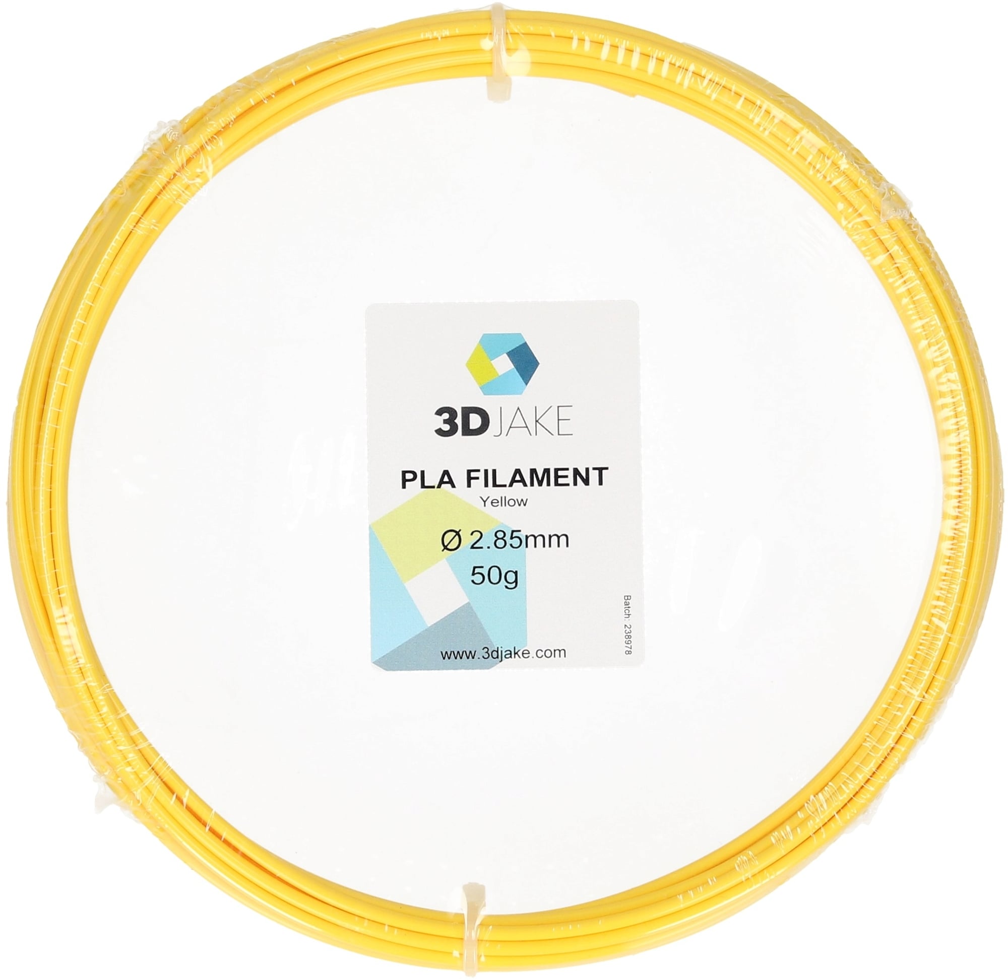 3DJAKE PLA Yellow - uzorak 50g