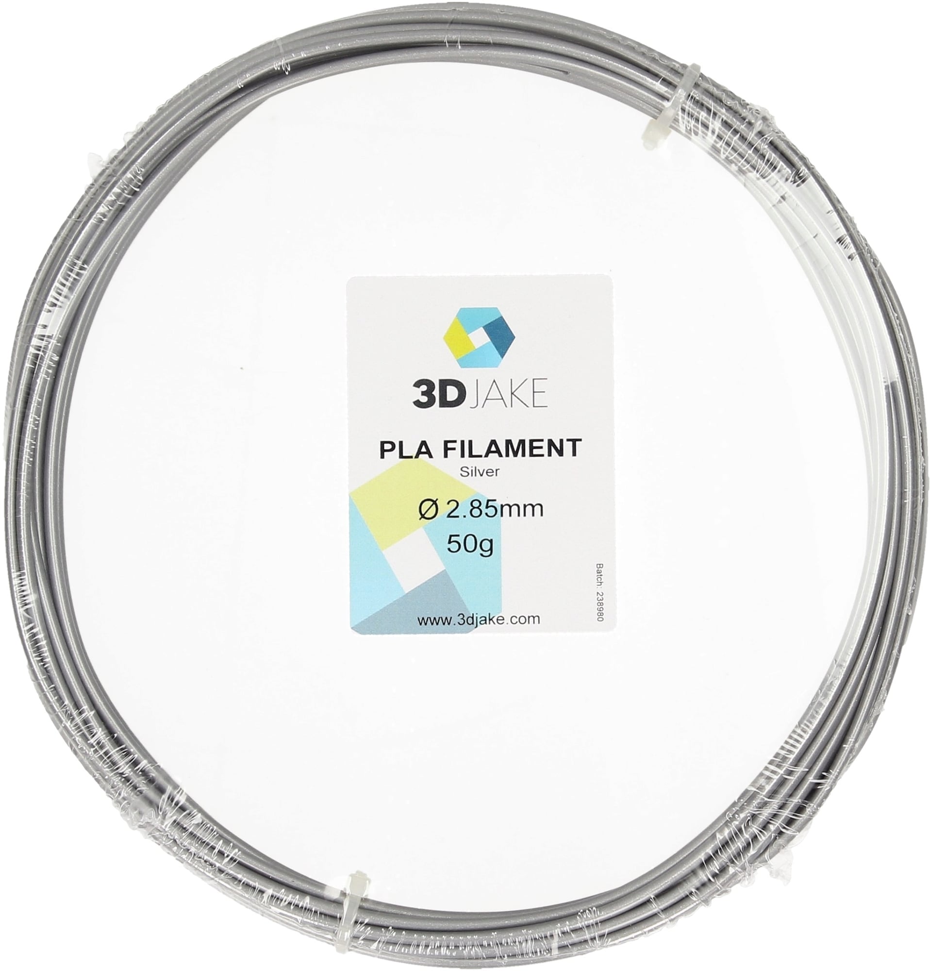 3DJAKE ecoPLA Silver - Sample 50g