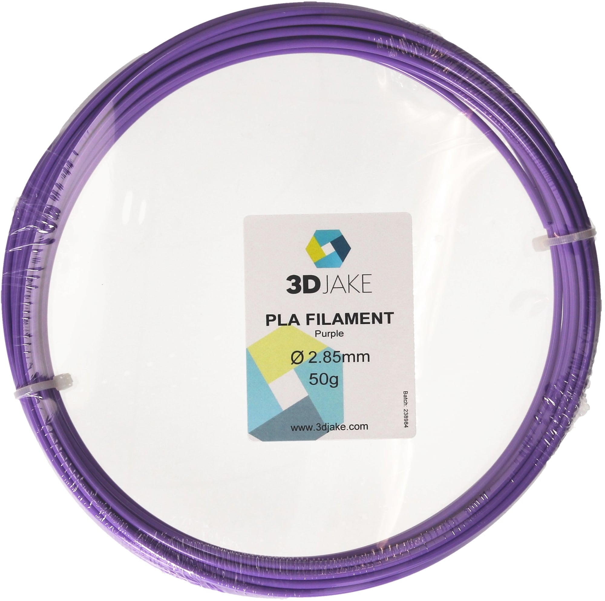 3DJAKE ecoPLA Purple - Sample 50g