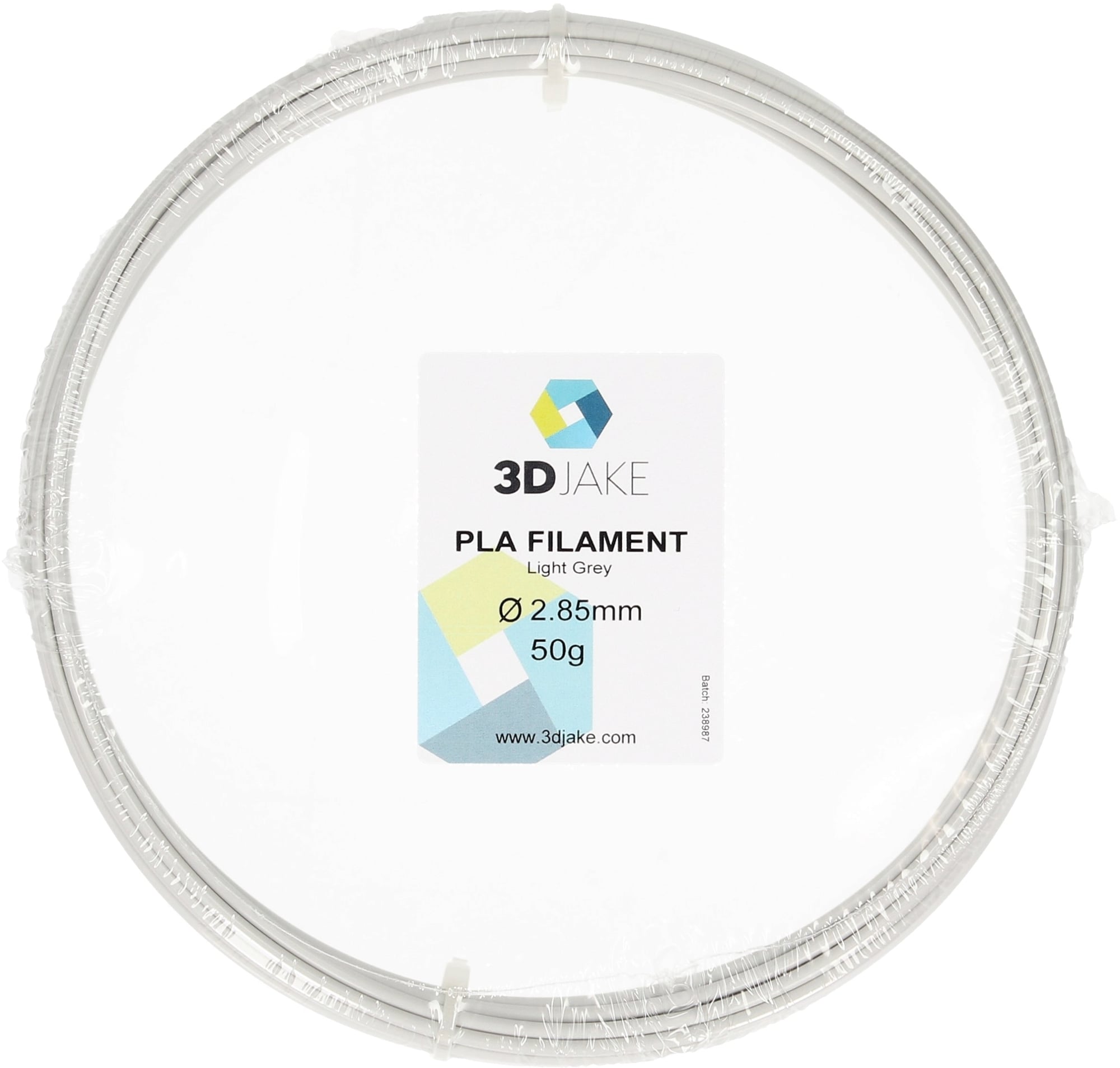 3DJAKE PLA Light Grey - Muster 50g
