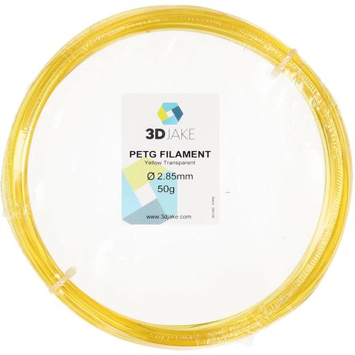 3DJAKE PETG Yellow Transparent - Vzorek 50g