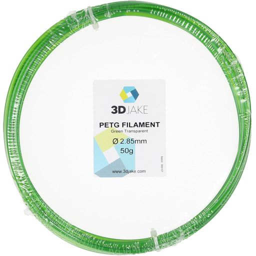 3DJAKE PETG Green Transparent - Sample 50g
