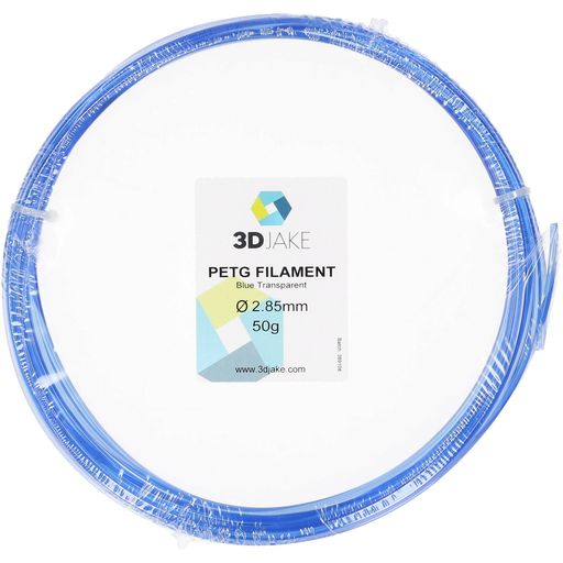 3DJAKE PETG Blauw Transparant - Sample 50g