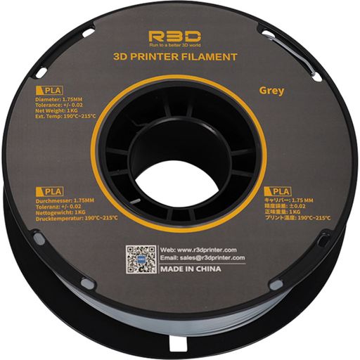 R3D PLA Gray - 1.75 mm / 1000 g