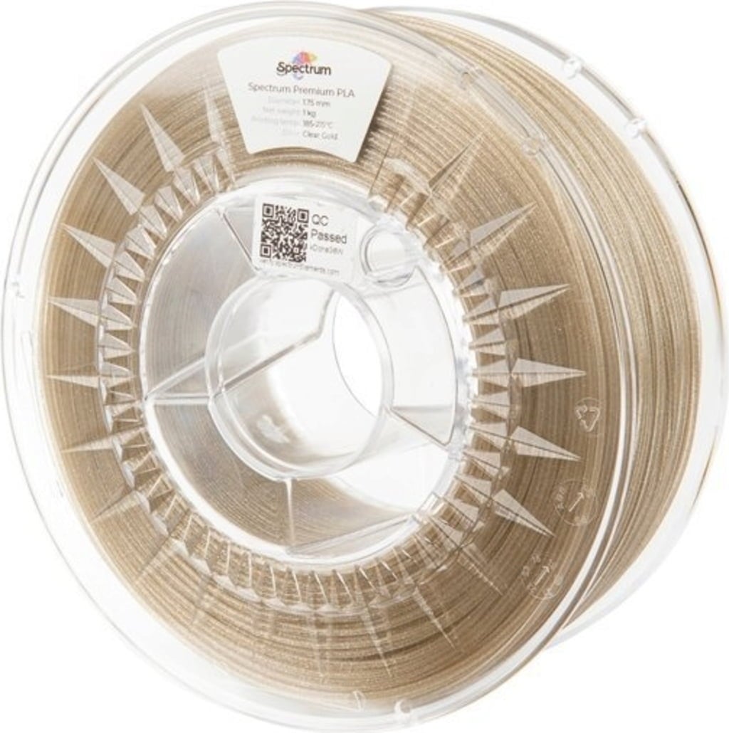Spectrum PLA Glitter Klar Gull - 1,75 mm / 1000 g