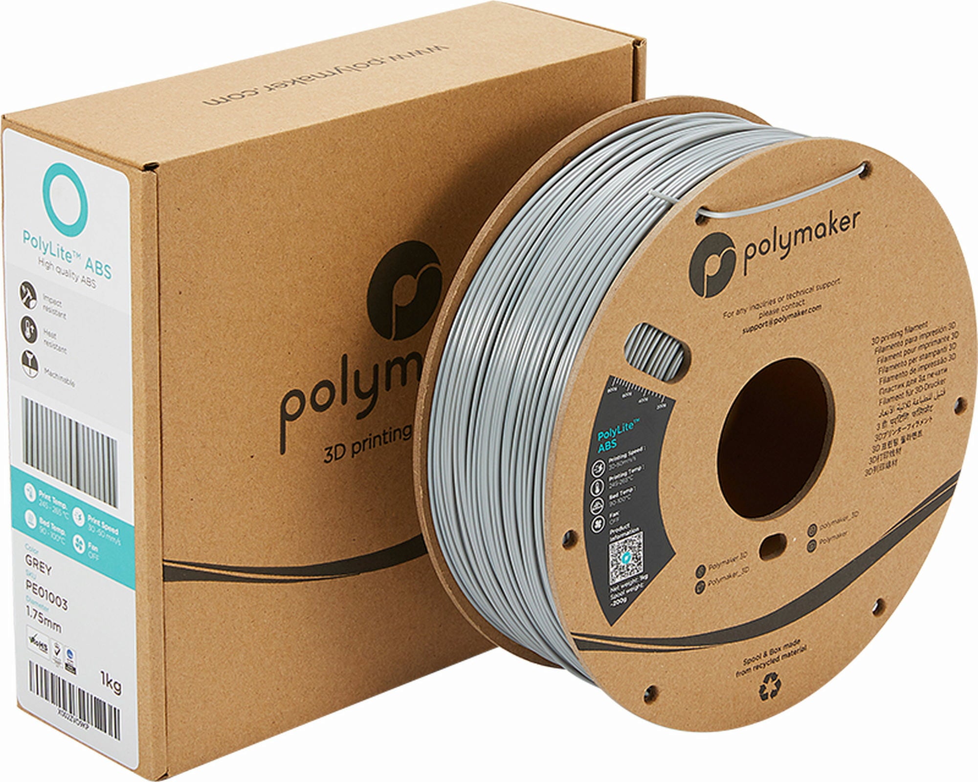 Polymaker PolyLite ABS Grey