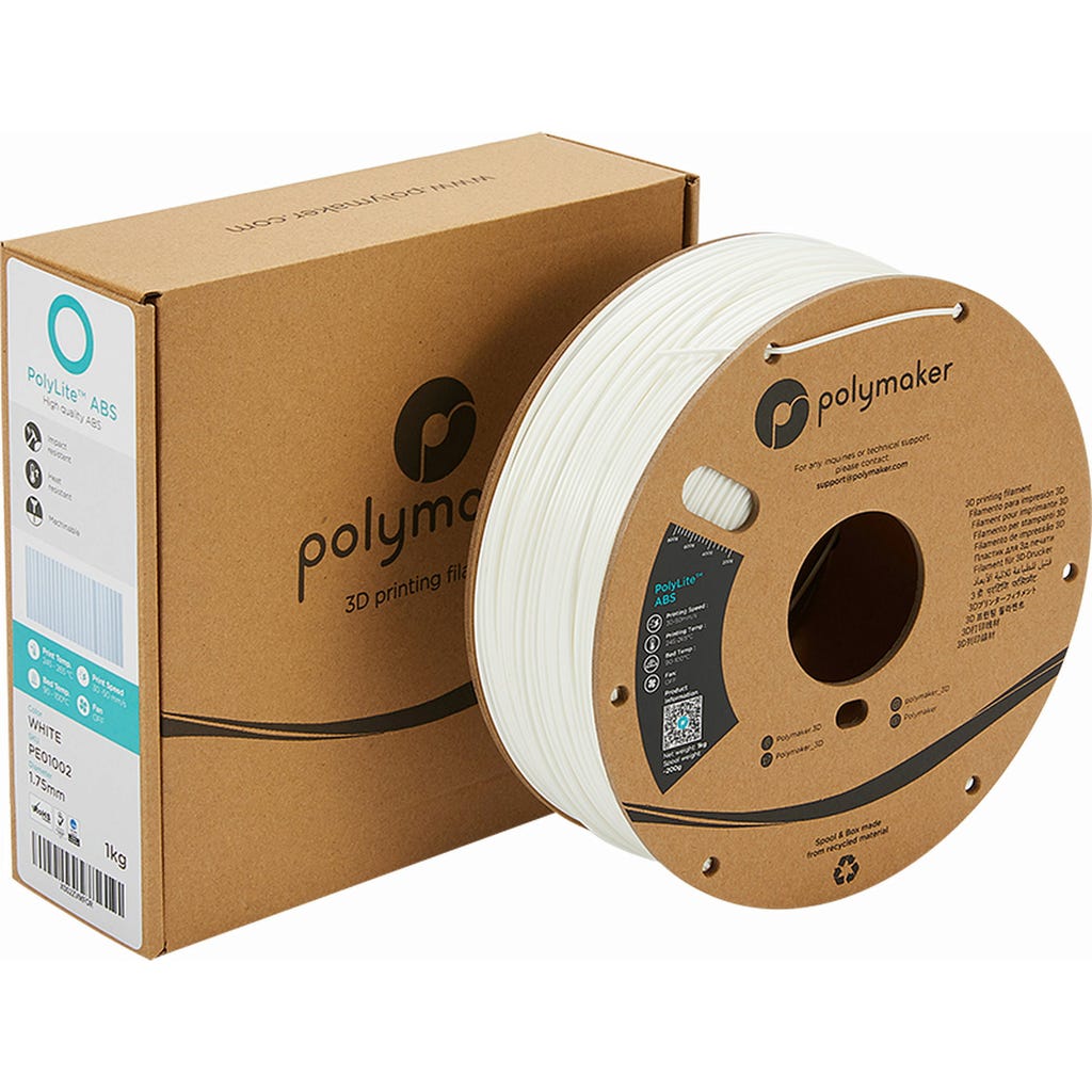 Polymaker - PC-ABS - Blanc (White) - 1,75 mm - 1 kg main image 1