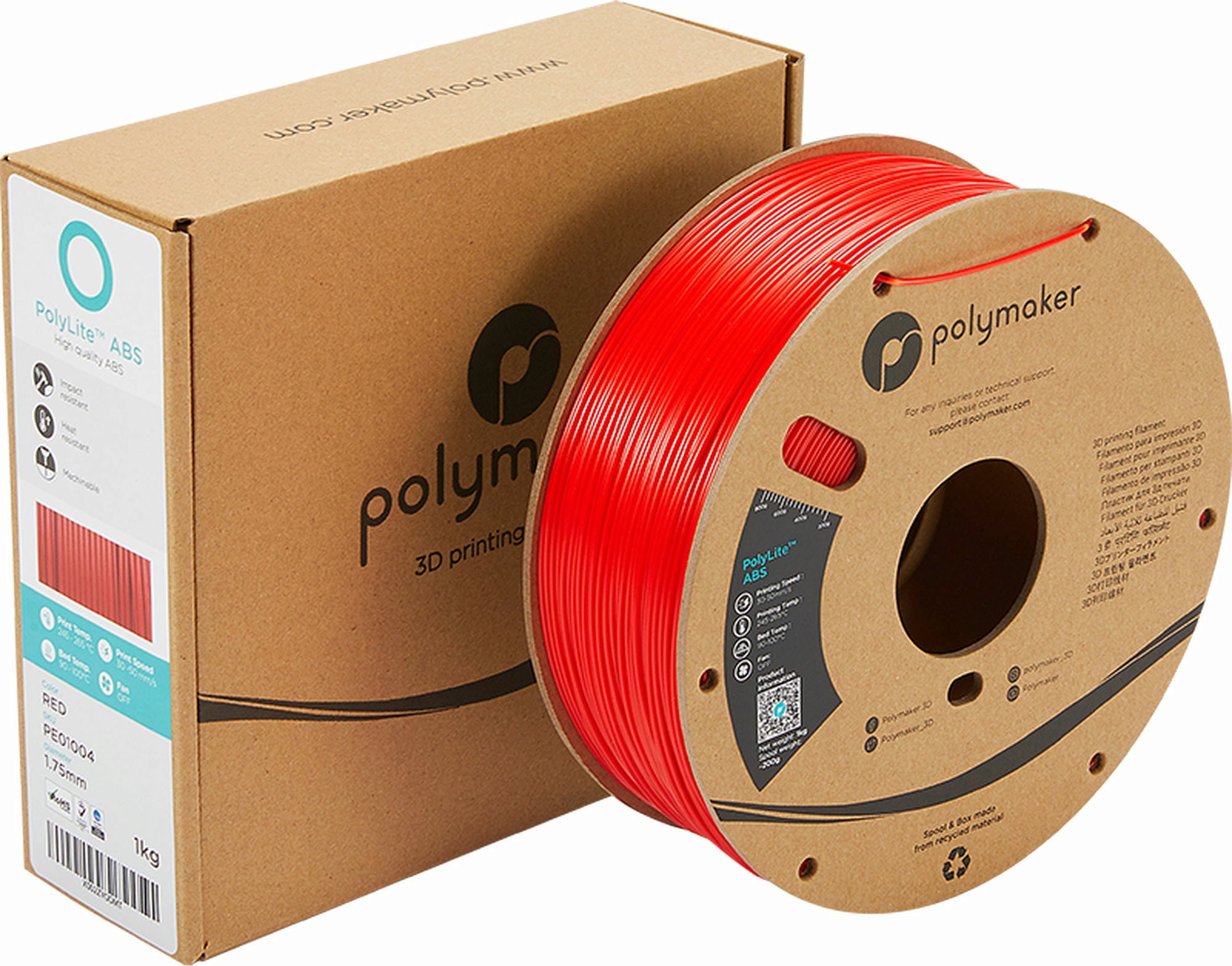 Polymaker PolyLite ABS Rot