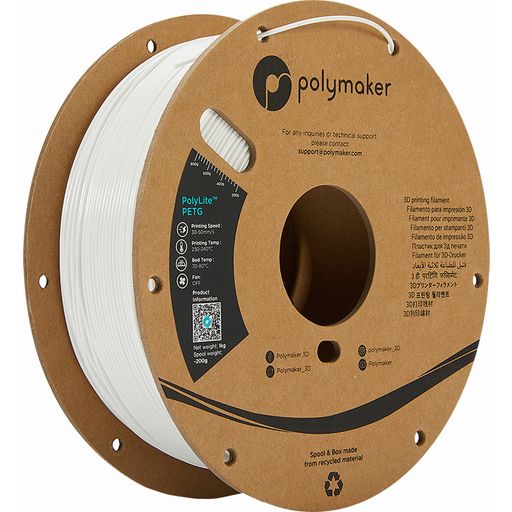 Polymaker PETG de PolyLite Blanco