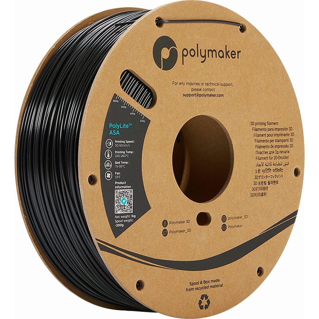Polymaker PolyLite ASA Black - 3DJake International