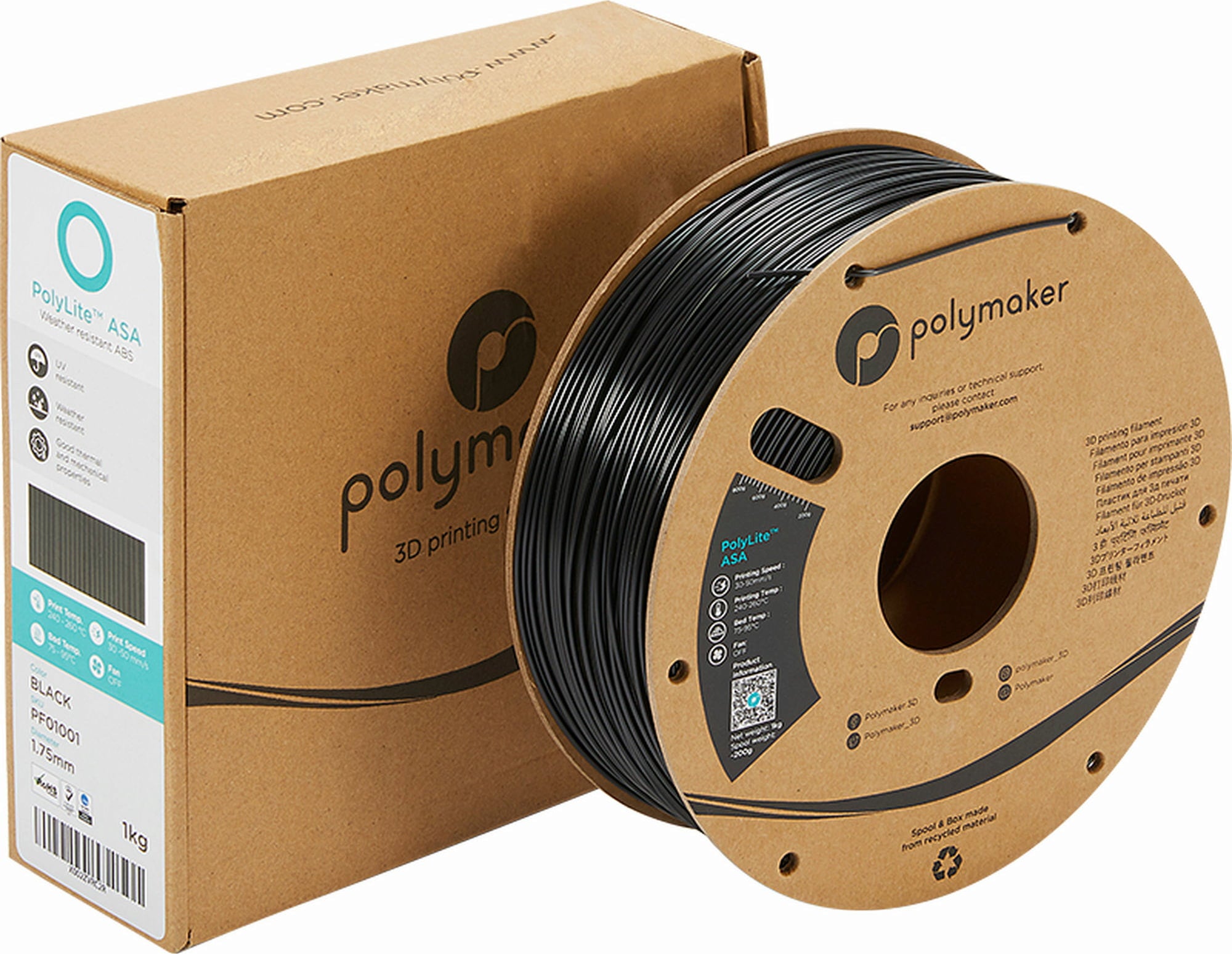 Polymaker PolyLite ASA Schwarz