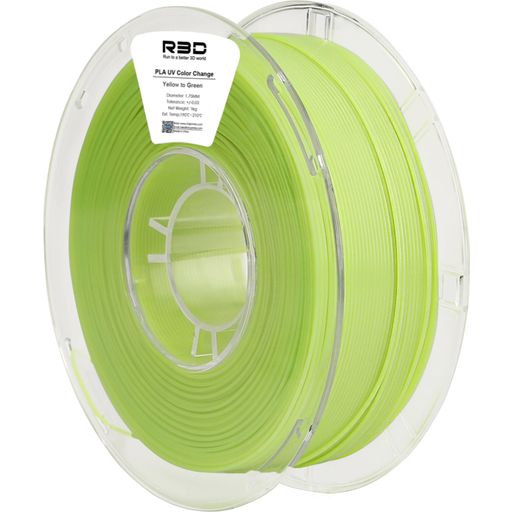 R3D PLA UV Colour Change Yellow to Green - 1.75mm / 1000g