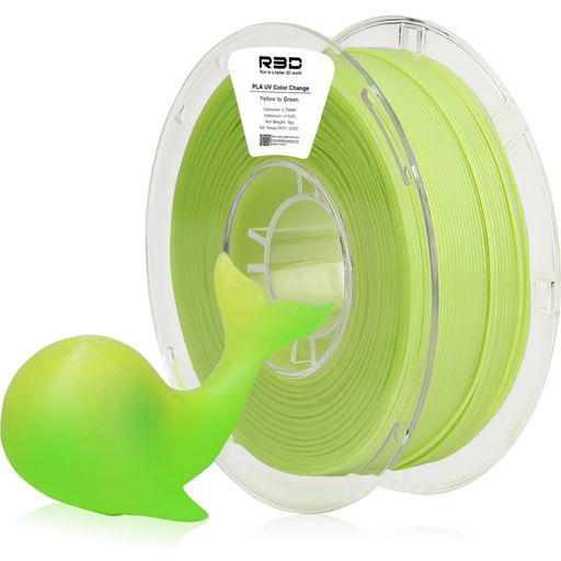 R3D PLA UV Color Change Jaune - Vert - 1,75 mm / 1000 g