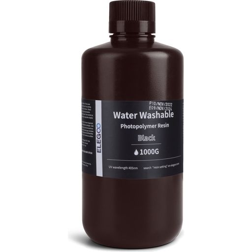 Elegoo Water Washable Resin Black - 1.000 g
