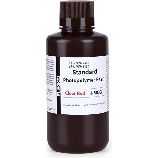 Elegoo Standard Resin Clear Red - 500 g