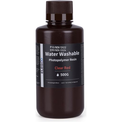 Elegoo Water Washable Resin Clear Red - 500 g