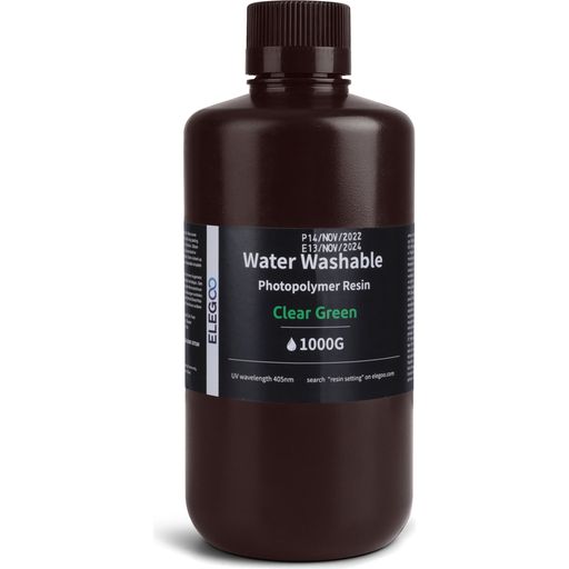 Elegoo Water Washable Resin Clear Green - 1.000 g