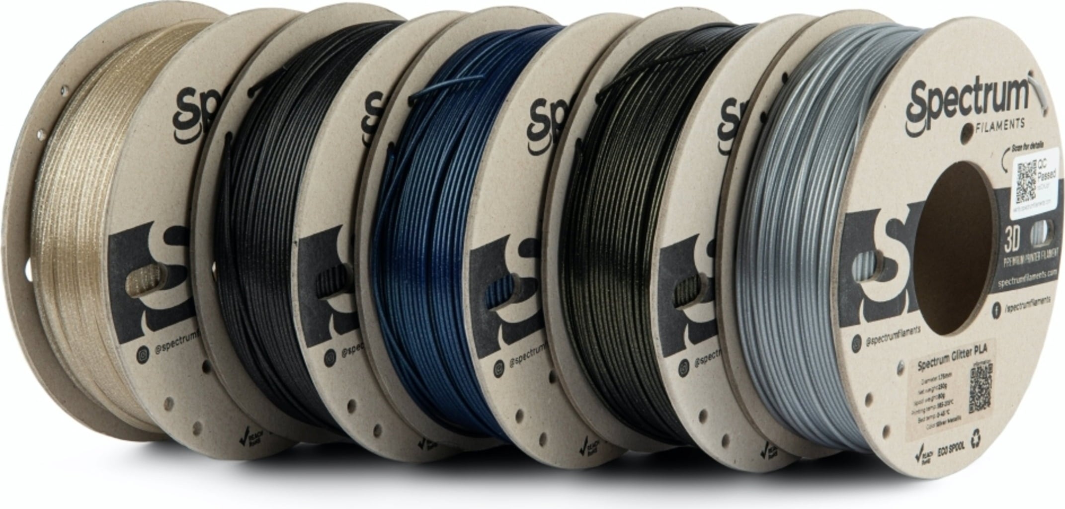 Spectrum Set of 5 PLA glitter