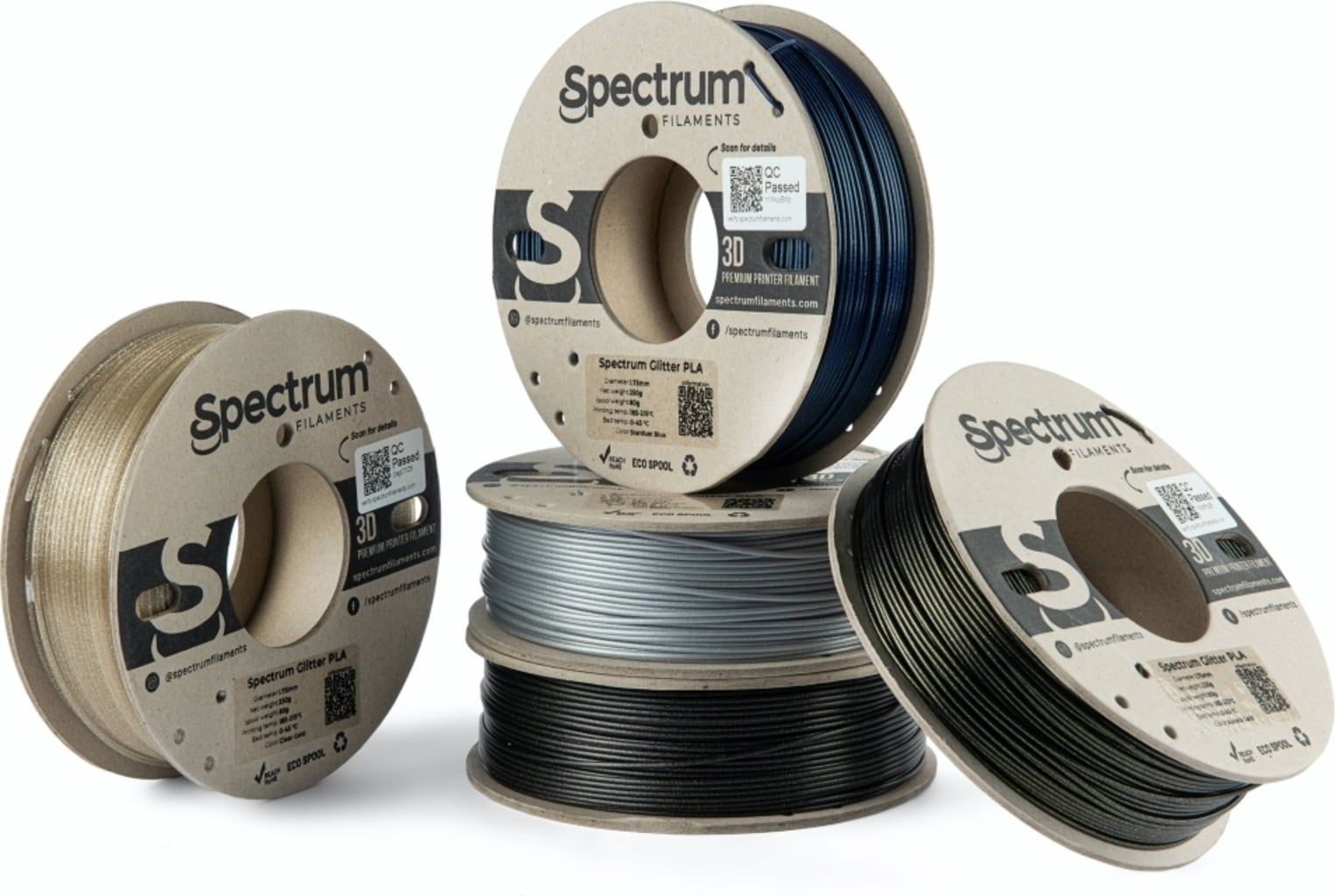 Spectrum Set of 5 PLA glitter