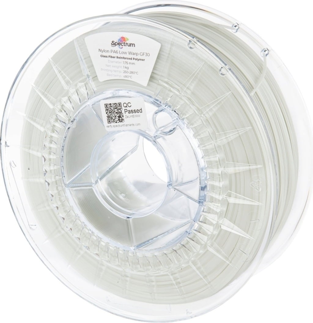Spectrum Nylon PA6 Low Warp GF30 Natural - 1.75mm / 1000g